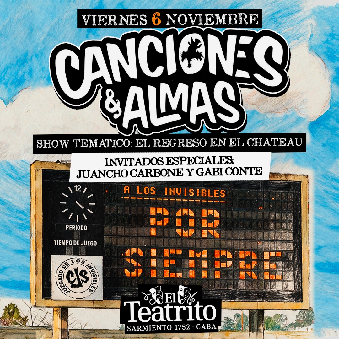 Flyer del show en El Teatrito